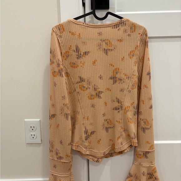 Free People Layer Me Henley in Peach Partial - Picture 5 of 7